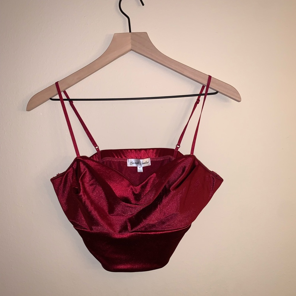 Red set- skirt and crop